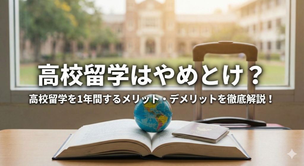 高校留学はやめとけ？高校留学を1年間するメリット・デメリットを徹底解説！